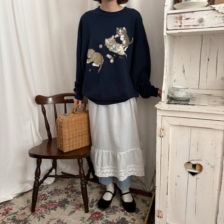 Vintage girly kittens sweat