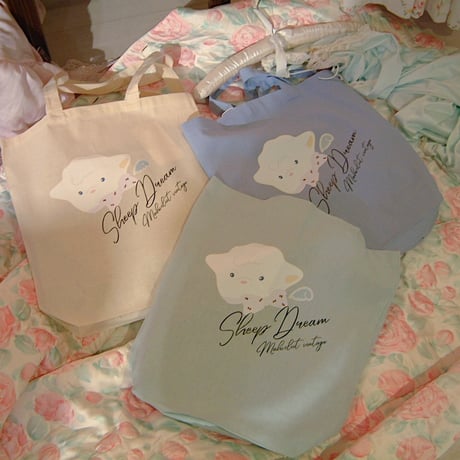 Original Sheep Dream tote bag<baby blue>