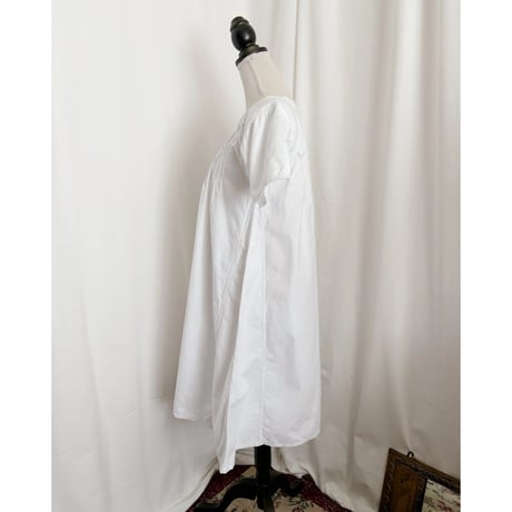 Vintage monogram embroidery cotton dress