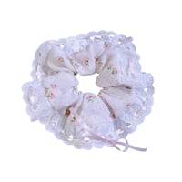 Vintage chou chou<floral pattern ribbon frill>