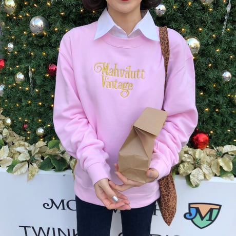 embroidery sweat pink