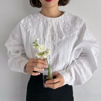 Vintage lace collar blouse