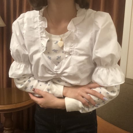 Candy sleeve tyrol blouse