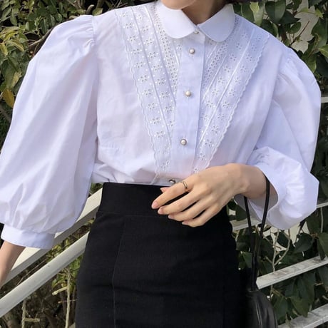 bouffant sleeve blouse
