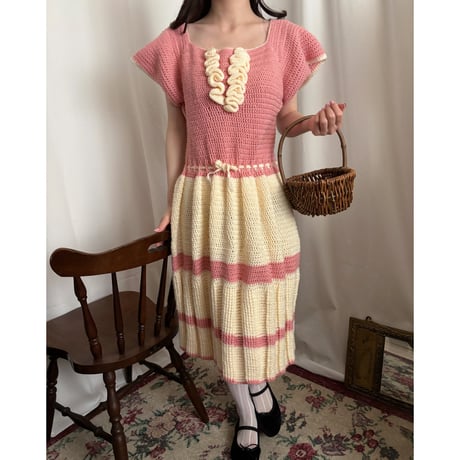 Vintage knit one-piece