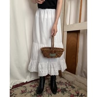 Vintage cotton lace white skirt
