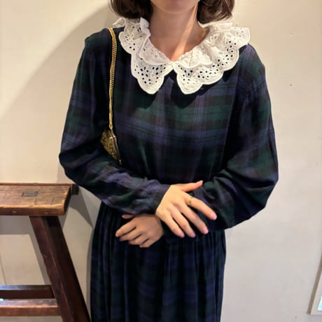 Vintage tartan check one-piece