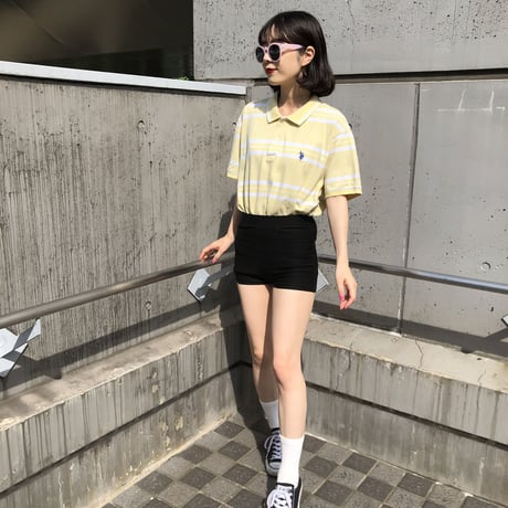 【Used polo shirt】Lemon×vanilla