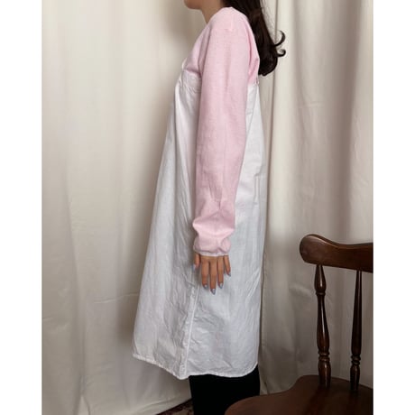 Vintage baby pink ribbon thermal tops
