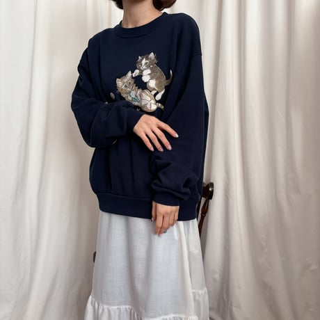 Vintage girly kittens sweat