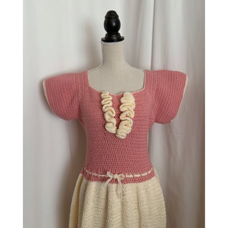 Vintage knit one-piece