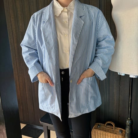 Vintage USA blue stripe spring jacket