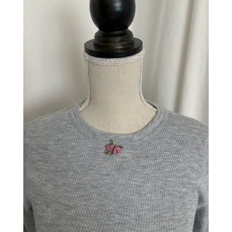 Vintage rose gray thermal tops(remake)