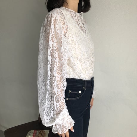 Vintage rose lace tops