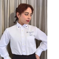 Love Message embroidery shirt<blue × baby blue>