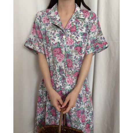 Vintage floral pattern one-piece