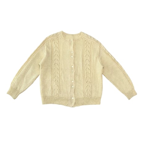 Hand Knitting cream cardigan