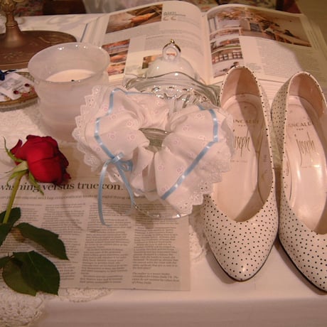 Vintage chou chou<frill baby blue ribbon>