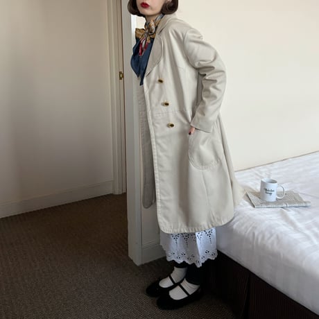 Vintage gold button trench coat