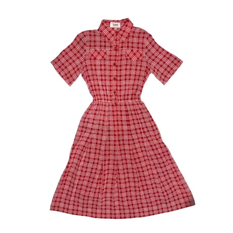red check lovely one-piece