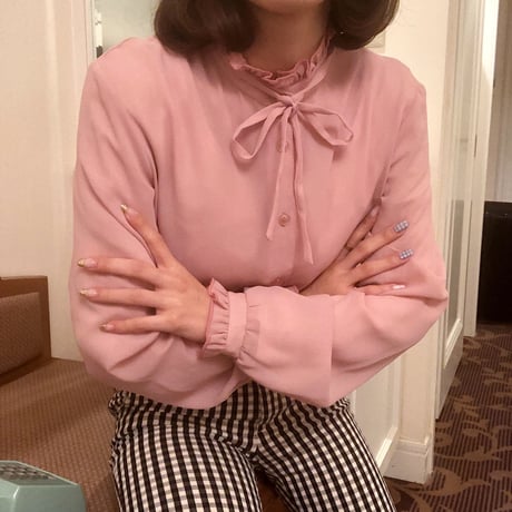 Berry pink frill blouse