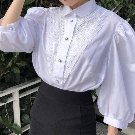 bouffant sleeve blouse