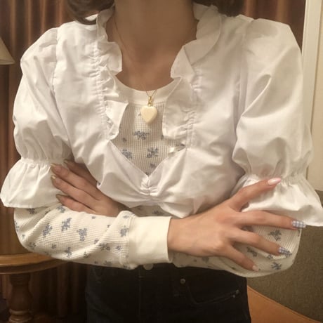 Candy sleeve tyrol blouse