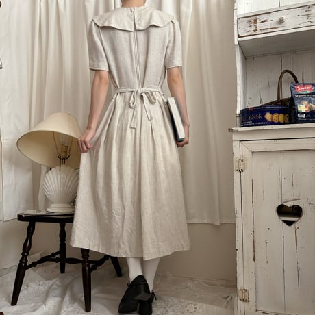 Vintage rose linen one-piece