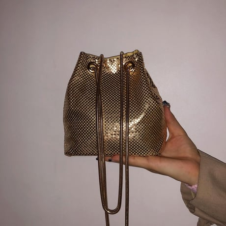 Gold mini hand bag