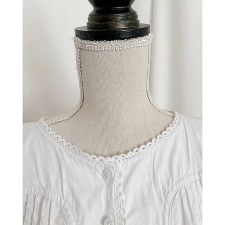 Vintage monogram embroidery cotton dress