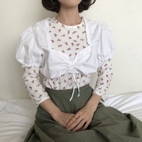 mini lace tyrol blouse