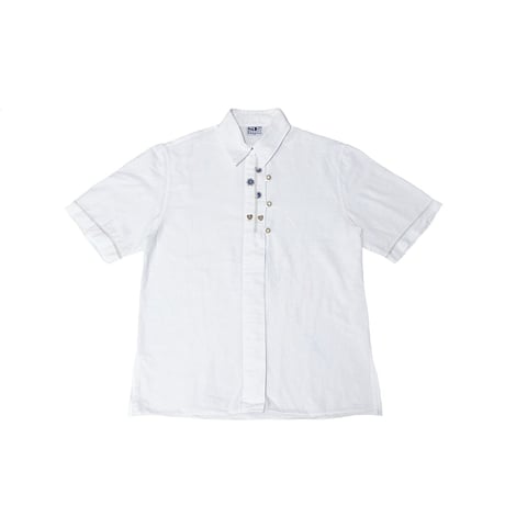 Heart button embroidery shirt
