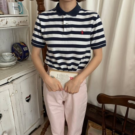 Used polo shirt<stripe>