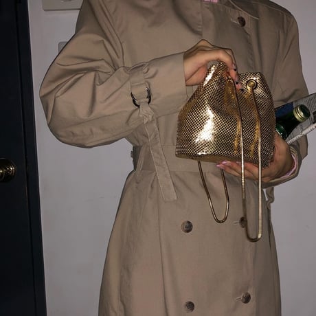 Gold mini hand bag