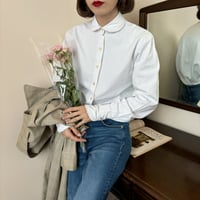 Vintage cotton frill collar blouse