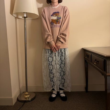 Vintage pink girly bear sweat