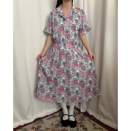 Vintage floral pattern one-piece