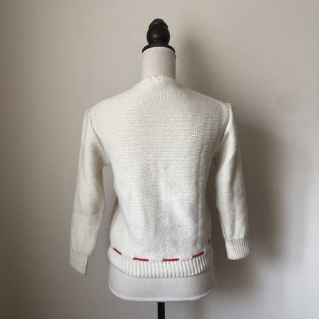 White flower embroidery cardigan