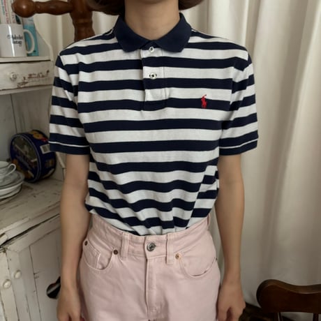 Used polo shirt<stripe>
