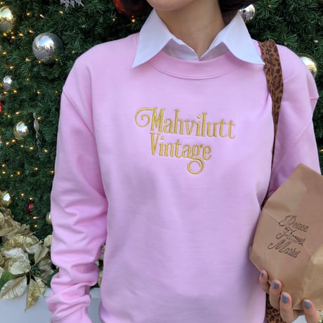 embroidery sweat pink