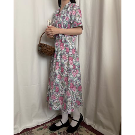 Vintage floral pattern one-piece