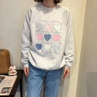 Vintage girly heart design print sweat