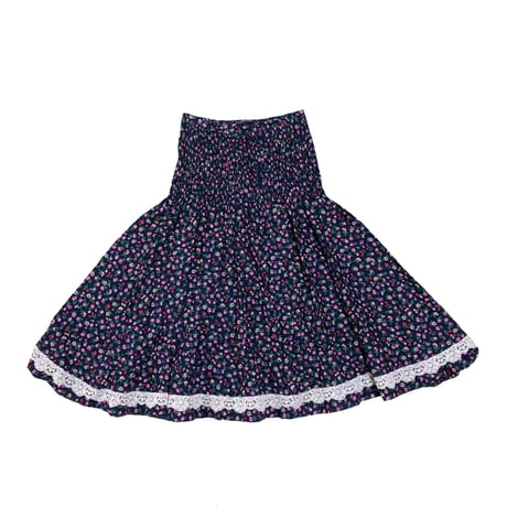 Floral cotton lace skirt
