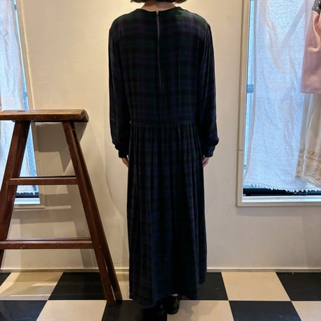Vintage tartan check one-piece
