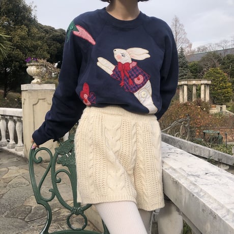 Navy lovely rabbit sweat