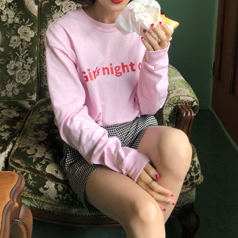 【Mahvilutt vintage】embroid erysweat pink Mahvilutt vintage】embroid erysweat pink