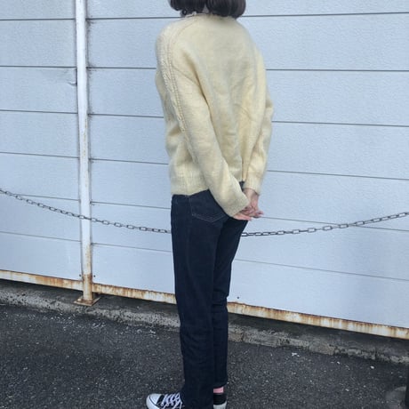 Hand Knitting cream cardigan