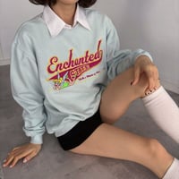 Vintage baby blue tinkerbell sweat