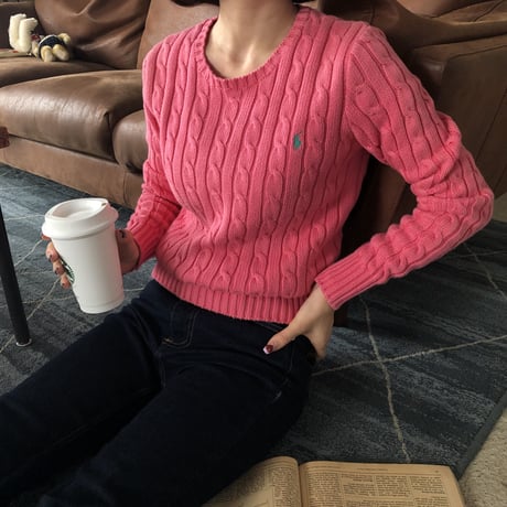 Used polo lovely pink knit