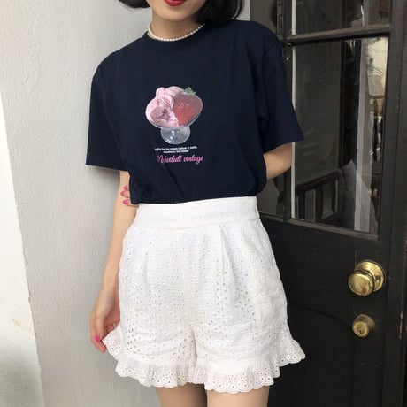 strawberry ice cream T <navy>